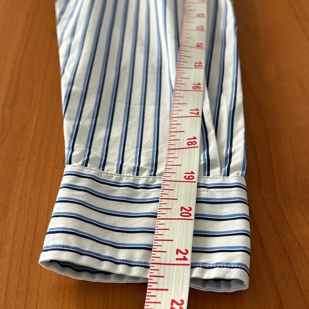 Ralph Lauren Blue and White Striped Button Down Shirt - Picture 14 of 15